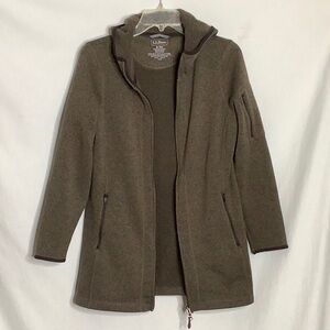 L.L. Bean Women's Sweater Fleece Coat Size MP
